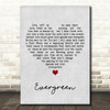 Barbra Streisand Evergreen Grey Heart Song Lyric Print