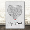 Twenty One Pilots My Blood Grey Heart Song Lyric Print