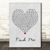 Kings Of Leon Find Me Grey Heart Song Lyric Print