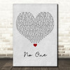 Alicia Keys No One Grey Heart Song Lyric Print