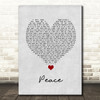 O.A.R. Peace Grey Heart Song Lyric Print