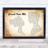 Dave Matthews Band Crash Into Me Man Lady Couple Song Lyric Print