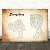 Michael Buble Everything Man Lady Couple Song Lyric Print