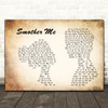 The Used Smother Me Man Lady Couple Song Lyric Print