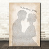 Beans on Toast I'm Home When You Hold Me Man Lady Bride Groom Song Lyric Print
