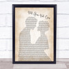 Creed With Arms Wide Open Man Lady Bride Groom Wedding Song Lyric Print