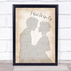 James Morrison I Won't Let You Go Man Lady Bride Groom Wedding Song Lyric Print