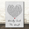 Celine Dione Beauty And The Beast Grey Heart Song Lyric Quote Print