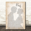 Adele Remedy Man Lady Bride Groom Wedding Song Lyric Print