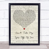 Lauryn Hill Can't Take My Eyes Off Of You Script Heart Song Lyric Print