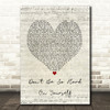 Jess Glynne Don't Be So Hard On Yourself Script Heart Song Lyric Print