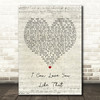 All-4-One I Can Love You Like That Script Heart Song Lyric Print