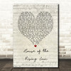 The Animals House of the Rising Sun Script Heart Song Lyric Print