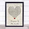 Bob Dylan Changing Of The Guards Script Heart Song Lyric Print