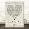 Jamie Lawson Wasn't Expecting That Script Heart Song Lyric Print