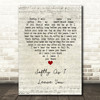 Matt Monro Softly As I Leave You Script Heart Song Lyric Print