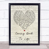 Pink Floyd Coming Back To Life Script Heart Song Lyric Print