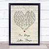 Matt Monro On Days Like These Script Heart Song Lyric Print