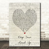 Ben Howard Keep Your Head Up Script Heart Song Lyric Print