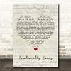 Bob Dylan Emotionally Yours Script Heart Song Lyric Print