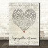 Luther Vandross Impossible Dream Script Heart Song Lyric Print