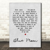 Elvis Presley Blue Moon Grey Heart Song Lyric Quote Print