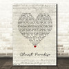 Mike Reno & Ann Wilson Almost Paradise Script Heart Song Lyric Print