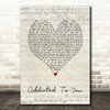 Picture This Addicted To You Script Heart Song Lyric Print