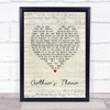 Christopher Cross Arthur's Theme Script Heart Song Lyric Print