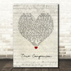 Marc Cohn True Companion Script Heart Song Lyric Print