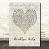 Lana Del Rey Brooklyn Baby Script Heart Song Lyric Print