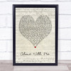 Vance Joy Alone With Me Script Heart Song Lyric Print