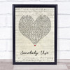 The 1975 Somebody Else Script Heart Song Lyric Print