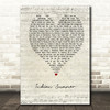 Stereophonics Indian Summer Script Heart Song Lyric Quote Print