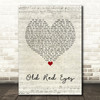 The Beautiful South Old Red Eyes Script Heart Song Lyric Print