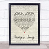 City & Colour Casey's Song Script Heart Song Lyric Print