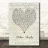 Damien Rice Older Chests Script Heart Song Lyric Print