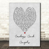 George Michael Cowboys And Angels Grey Heart Song Lyric Quote Print