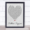 George Michael Father Figure Grey Heart Song Lyric Quote Print