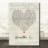 Ward Thomas Breathe In Script Heart Song Lyric Print