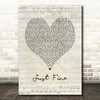 Mary J Blige Just Fine Script Heart Song Lyric Print