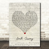 David Gray Sail Away Script Heart Song Lyric Print