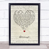 Julian Lennon Because Script Heart Song Lyric Print