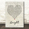 Echosmith Bright Script Heart Song Lyric Print