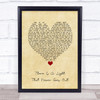 The Courtneers There Is A Light That Never Goes Out Vintage Heart Lyric Print