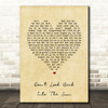 The Libertines Don't Look Back Into The Sun Vintage Heart Song Lyric Print