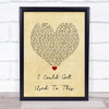 Becky Hill & Weiss I Could Get Used To This Vintage Heart Song Lyric Print