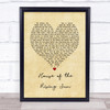 The Animals House of the Rising Sun Vintage Heart Song Lyric Print