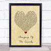 Bob Dylan Changing Of The Guards Vintage Heart Song Lyric Print
