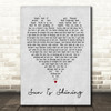Sun Is Shining Axwell Ingrosso Grey Heart Song Lyric Quote Print